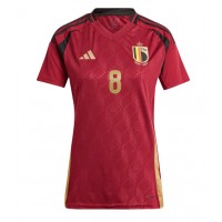 Camisa de Futebol Bélgica Youri Tielemans #8 Equipamento Principal Mulheres Europeu 2024 Manga Curta